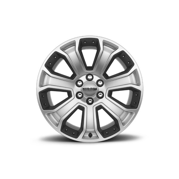2017 Yukon 22 Inch Wheel 7 Spoke Silver with Black Inserts CK164 RX1