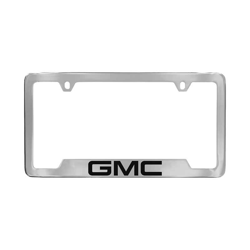 2018 Yukon License Plate Frame | Chrome with Black GMC Logo