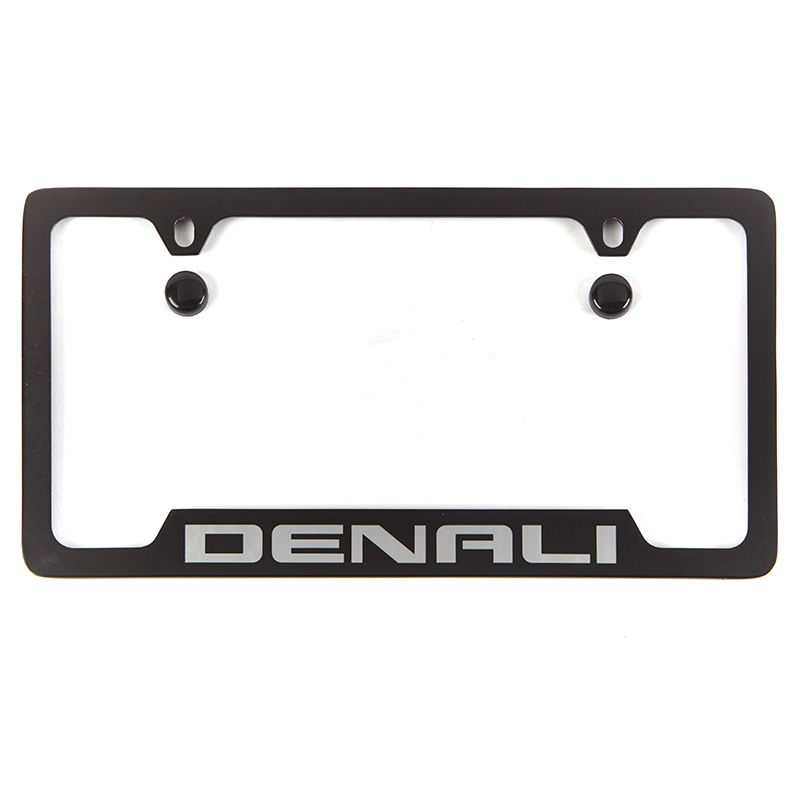 2015 Yukon Denali XL License Plate Frame | Black with Denali Logo