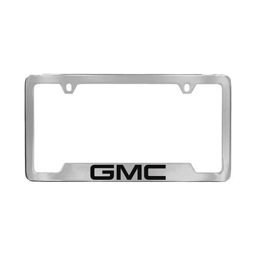 2021 Yukon License Plate Frame |  Chrome with Black GMC Logo