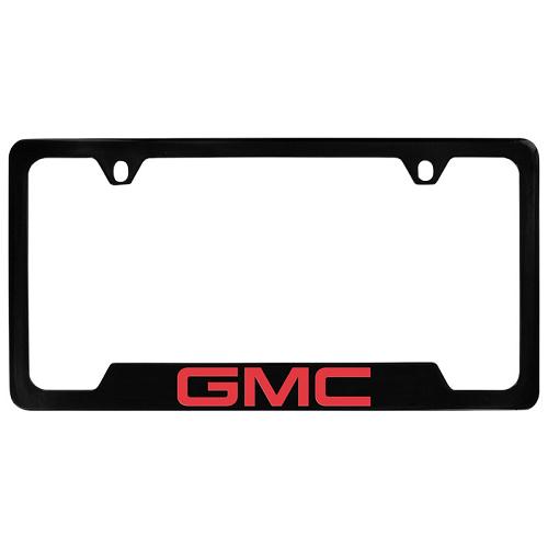 2017 Sierra 2500 License Plate Frame | Black with Red GMC Logo